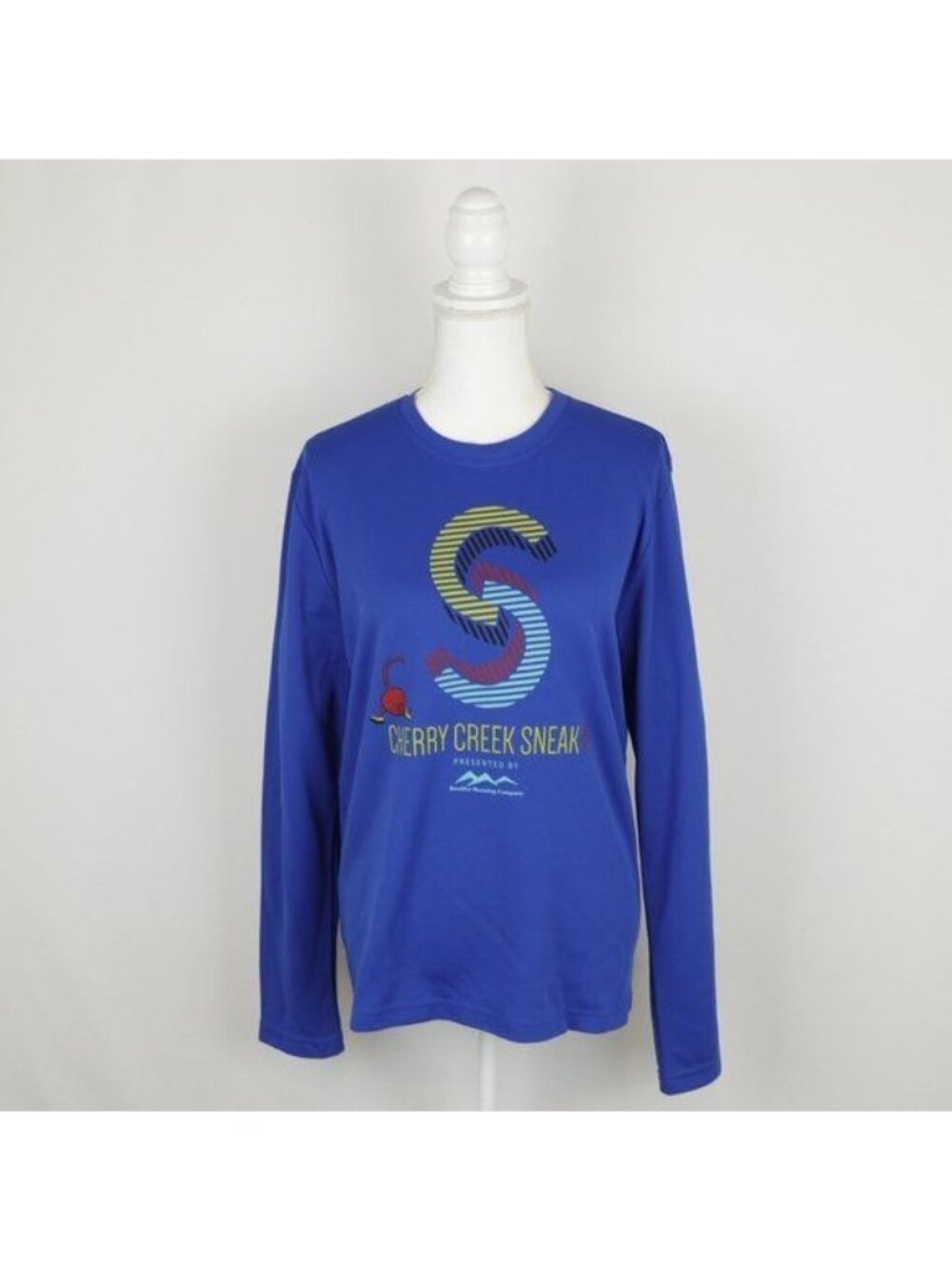 Cherry Creek Sneak 2016 Adult Unisex Medium Blue Graphic Long Sleeve Tech Tee
